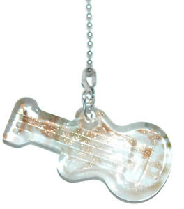WHITE-GOLD-SPARKLE-GUITAR-GLASS-CEILING-FAN-PULL-FP028