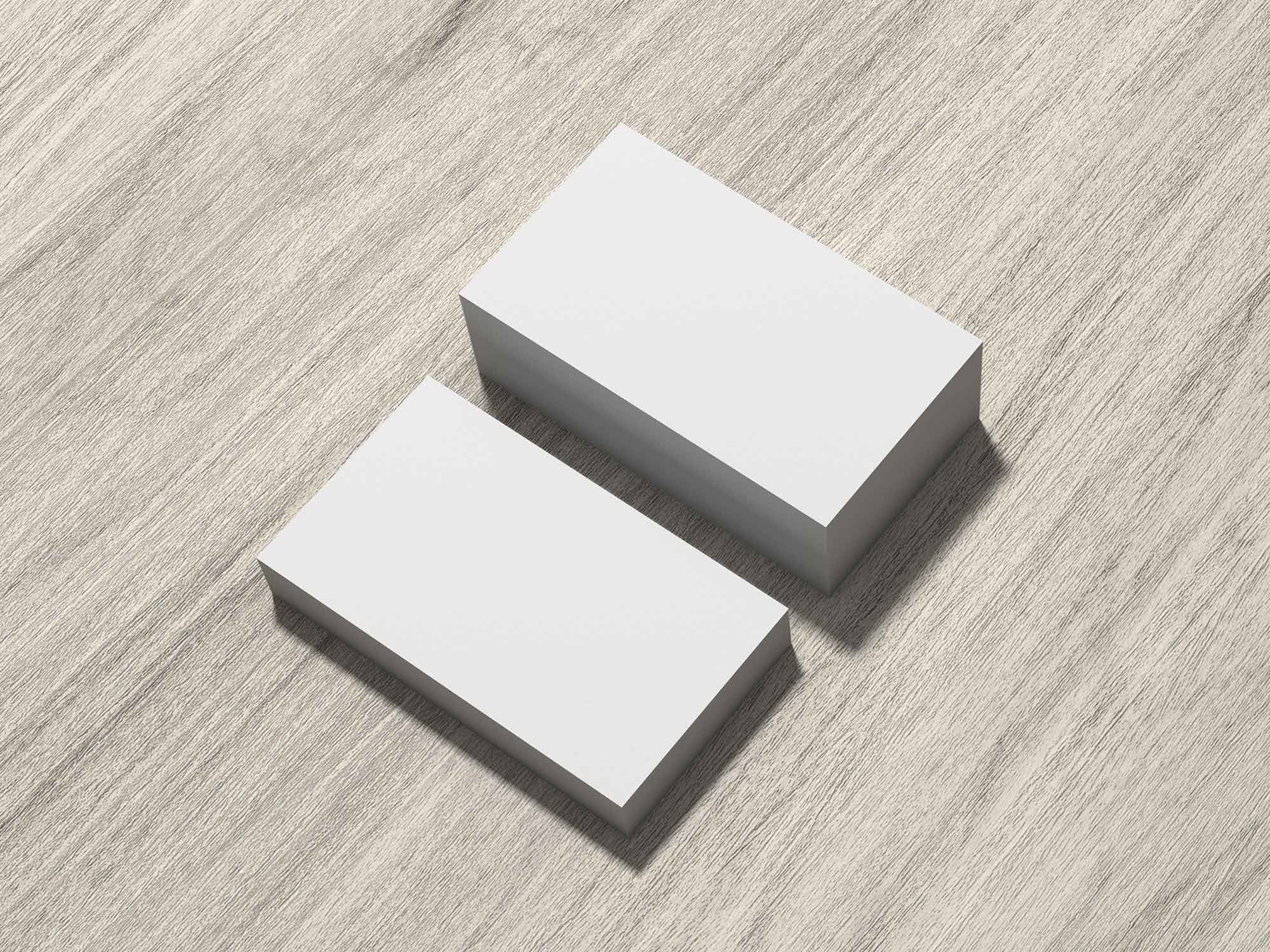Free Business Card on Wood Mockup (PSD)