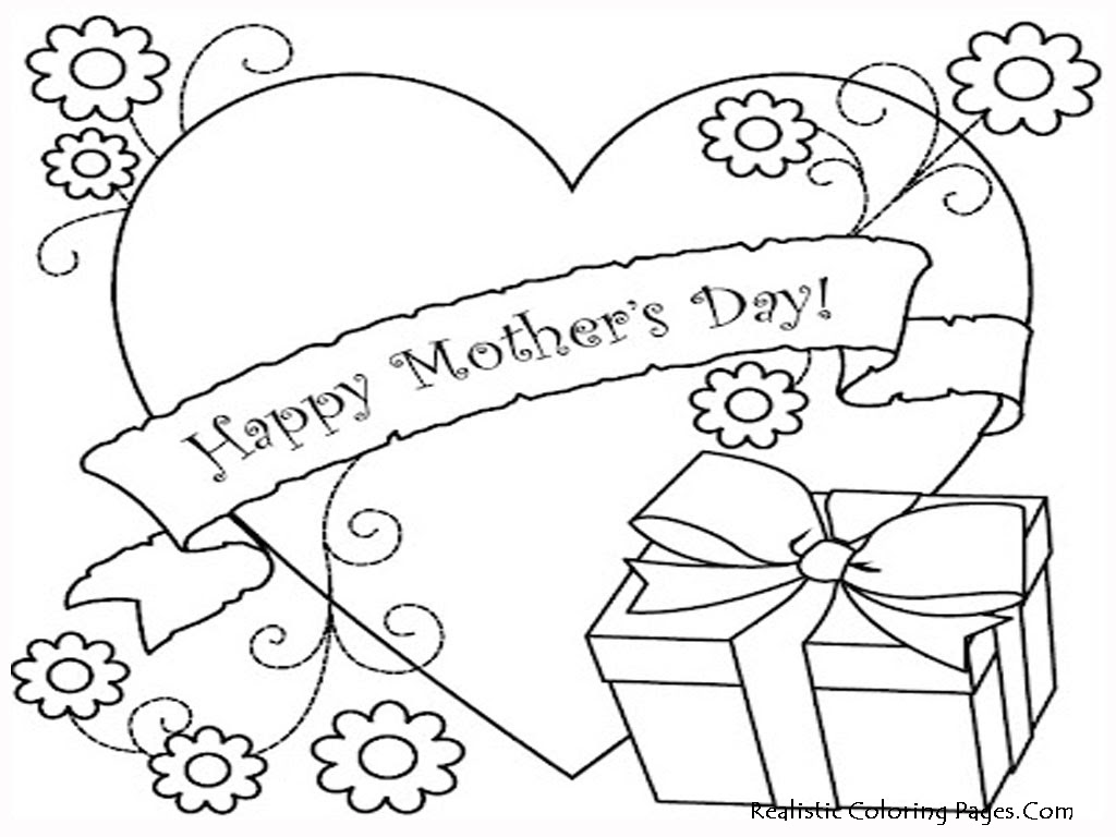 Mother day coloring pages