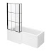 L Shaped Shower Bath : £511.00 (save 35%) rectangular shower bath, reinforced acrylic, with glass screen option.