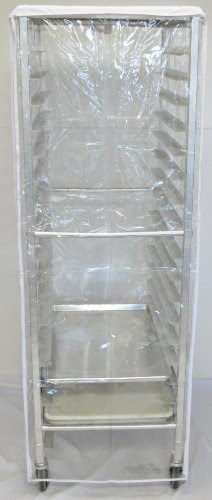 World Manufacturing RC-COV-REG Vinyl PVC Heavy-Duty Clear Vu Rack Cover
for Full-Size Sheet Pan Rack, 12 mil Thick, 23" Length x 28" Width x
62" Height