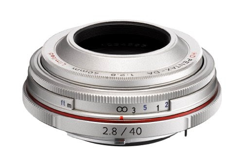 Pentax K-Mount HD DA 40mm f/2.8 40-40mm Fixed Lens for Pentax KAF Cameras (Limited Silver)