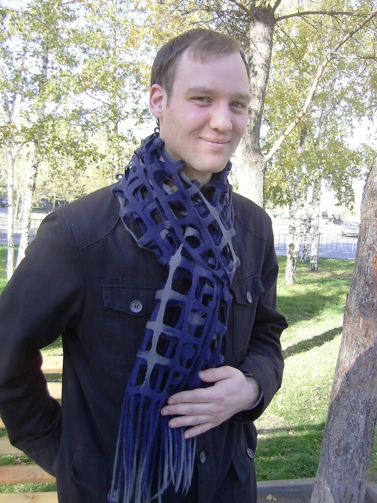 Шарф-сетка для мужчины