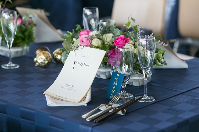 テーマカラーはグレー ネイビー レストランウェディング 荒井様 水野様 豊橋市のオシャレドキウエディング 結婚式 レストランウエディングプロデュース