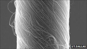 Nanotube yarn (U Texas at Dallas)