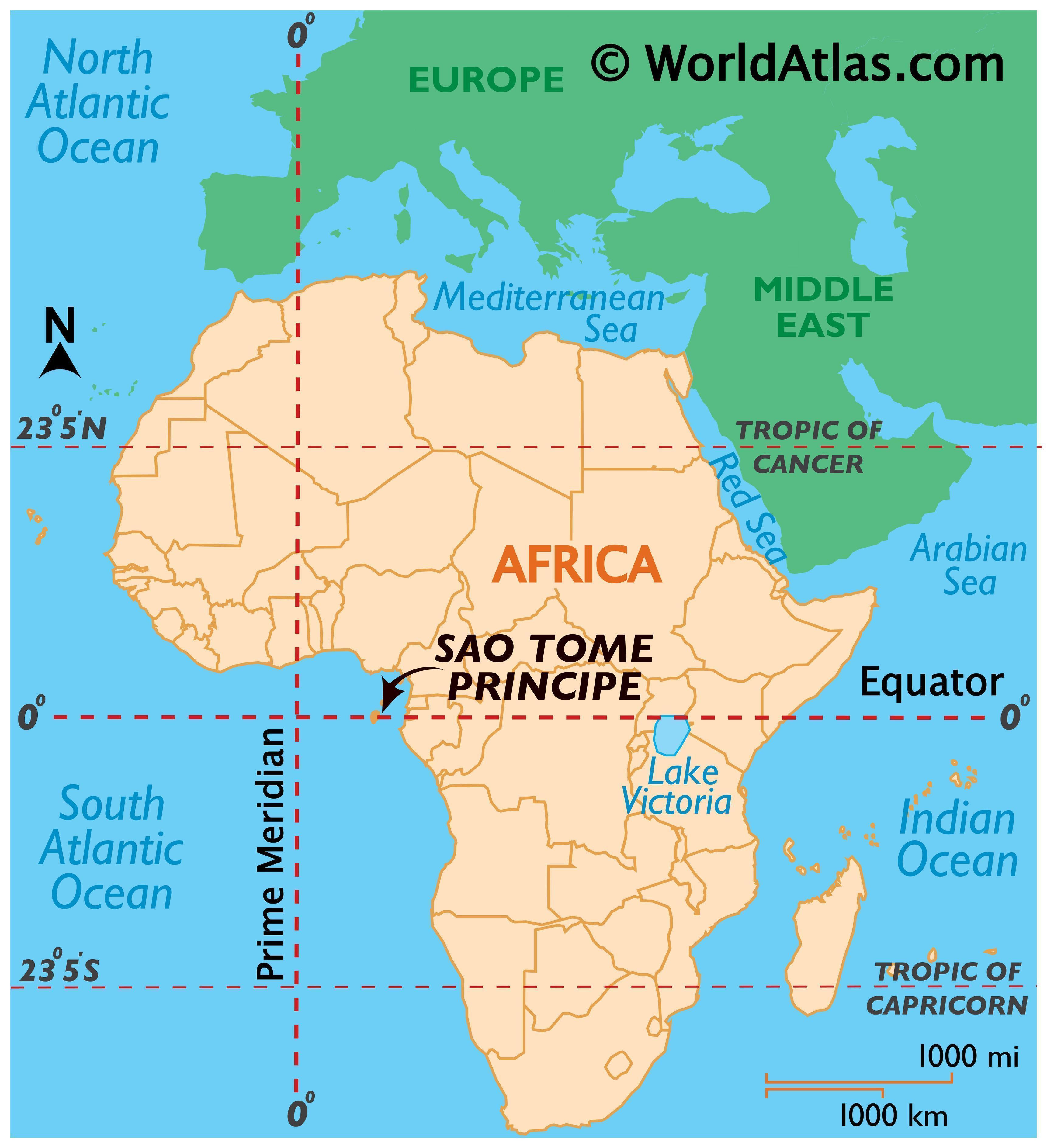 Sao Tome Map / Geography of Sao Tome / Map of Sao Tome ...