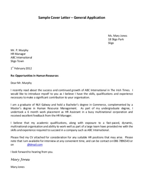 5+ Cover Letter Template for Job Application | Template ...