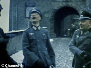 Rare footage of guards fooling around at Colditz