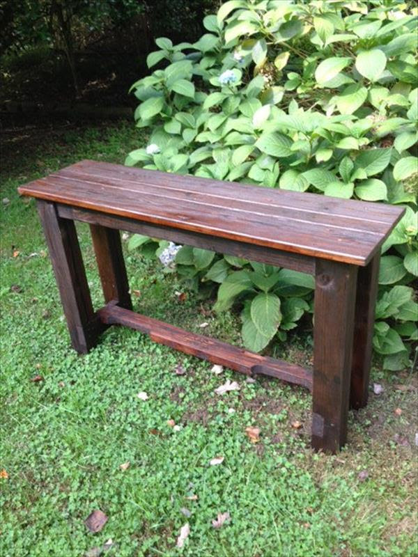 Pallet Wood Console Table | Wooden Pallets Ideas for Bed, Table, Couch