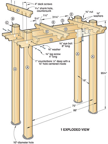 Woodwork Arbor Plans Free PDF Plans