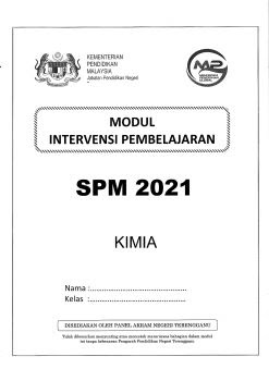 Mip Spm Kimia 2021 Soalan