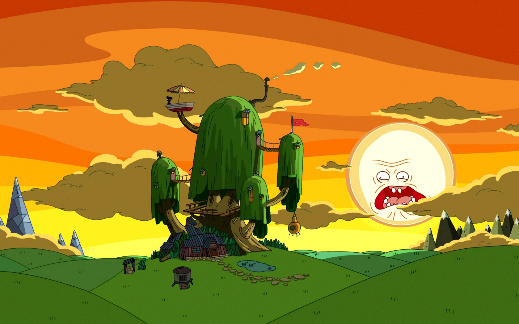 I Made A Rick And Morty Adventure Time Wallpaper For Those Who Are Interested Rickandmorty