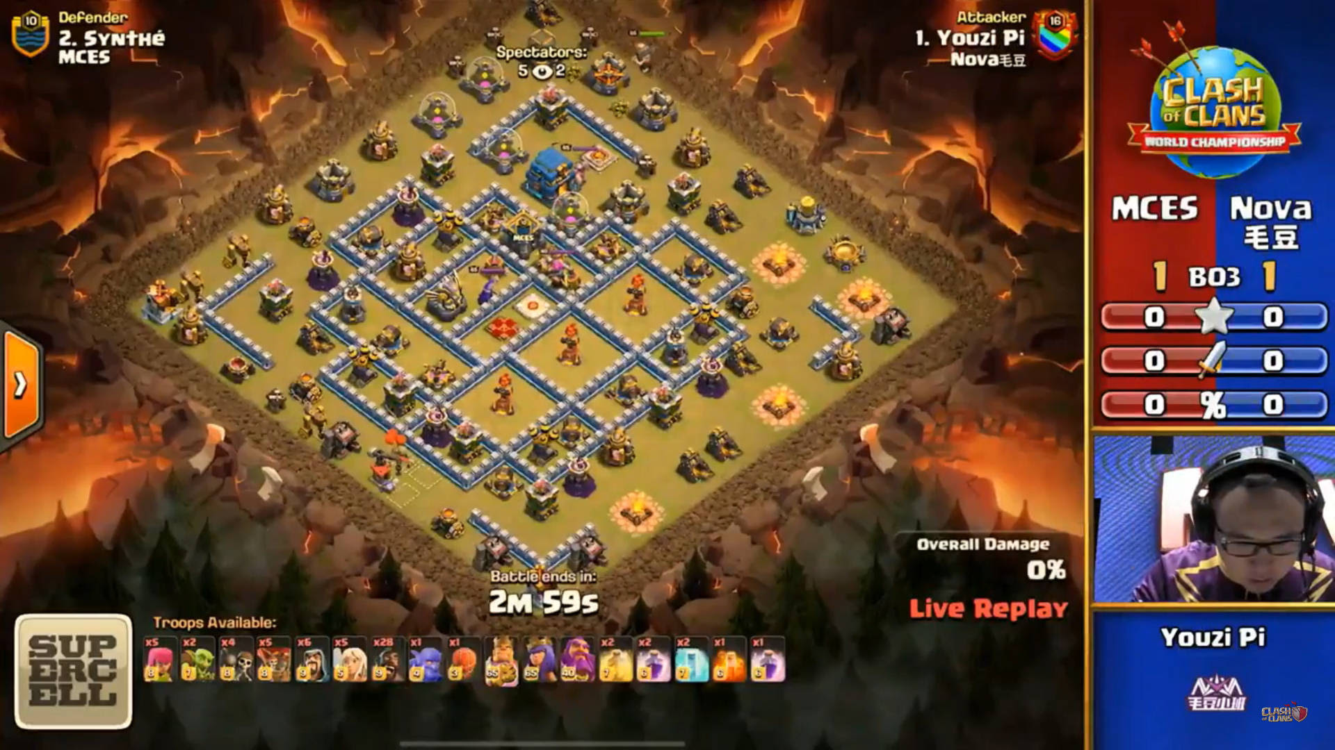 Base 13 Youzi Pi Vs Synthe In World Championship Day 3 Clash Three Star Database