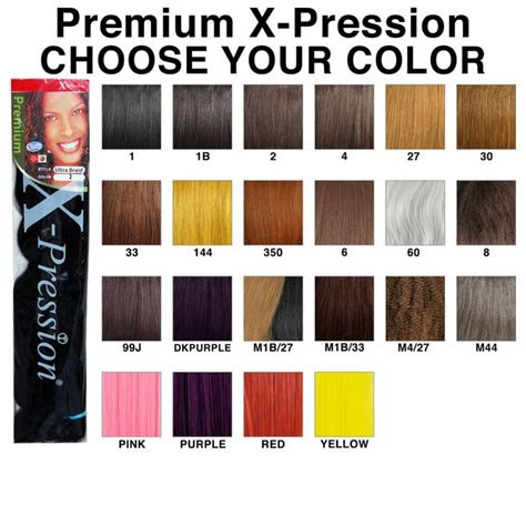  hair braiding color chart