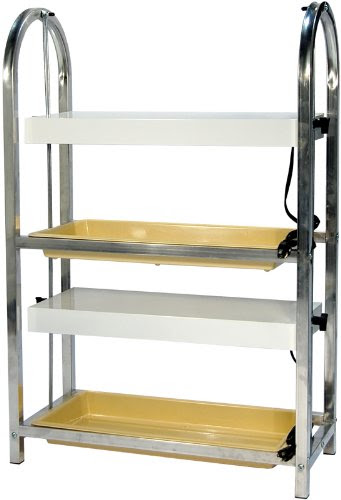 Growers Supply Company 27-Inch L by 12-Inch W by 40-Inch H Compact Lite Cart with 2-Shelves and 2-Fixtures
