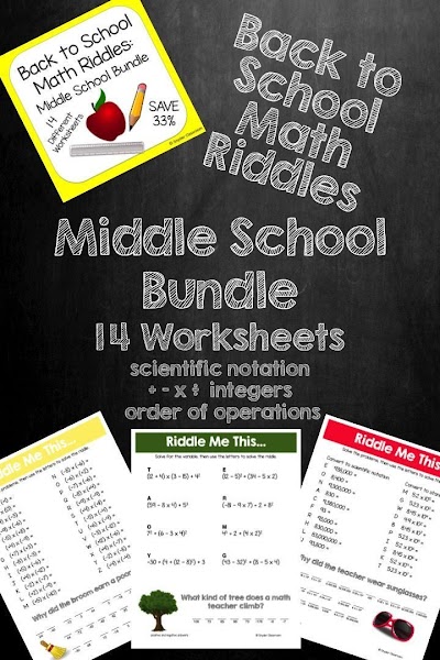 Middle School Riddles Worksheet