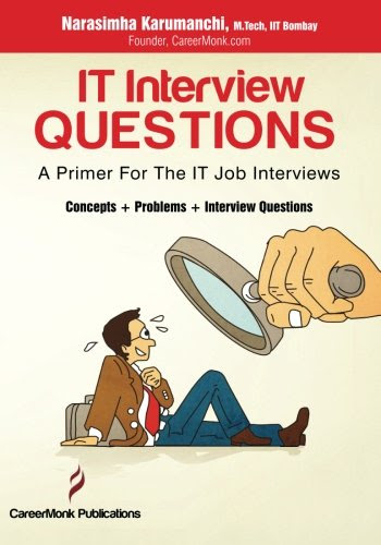 IT Interview Questions: A Primer For The IT Job Interviews (Concepts, Problems and Interview Questions), by Narasimha Karumanchi