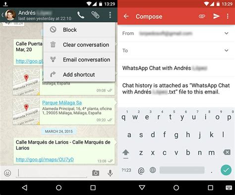 send whatsapp chats  email