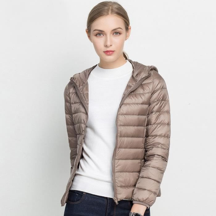 Doudoune Fine Femme capuche 2016 - 18 Couleur V... Kaki ...