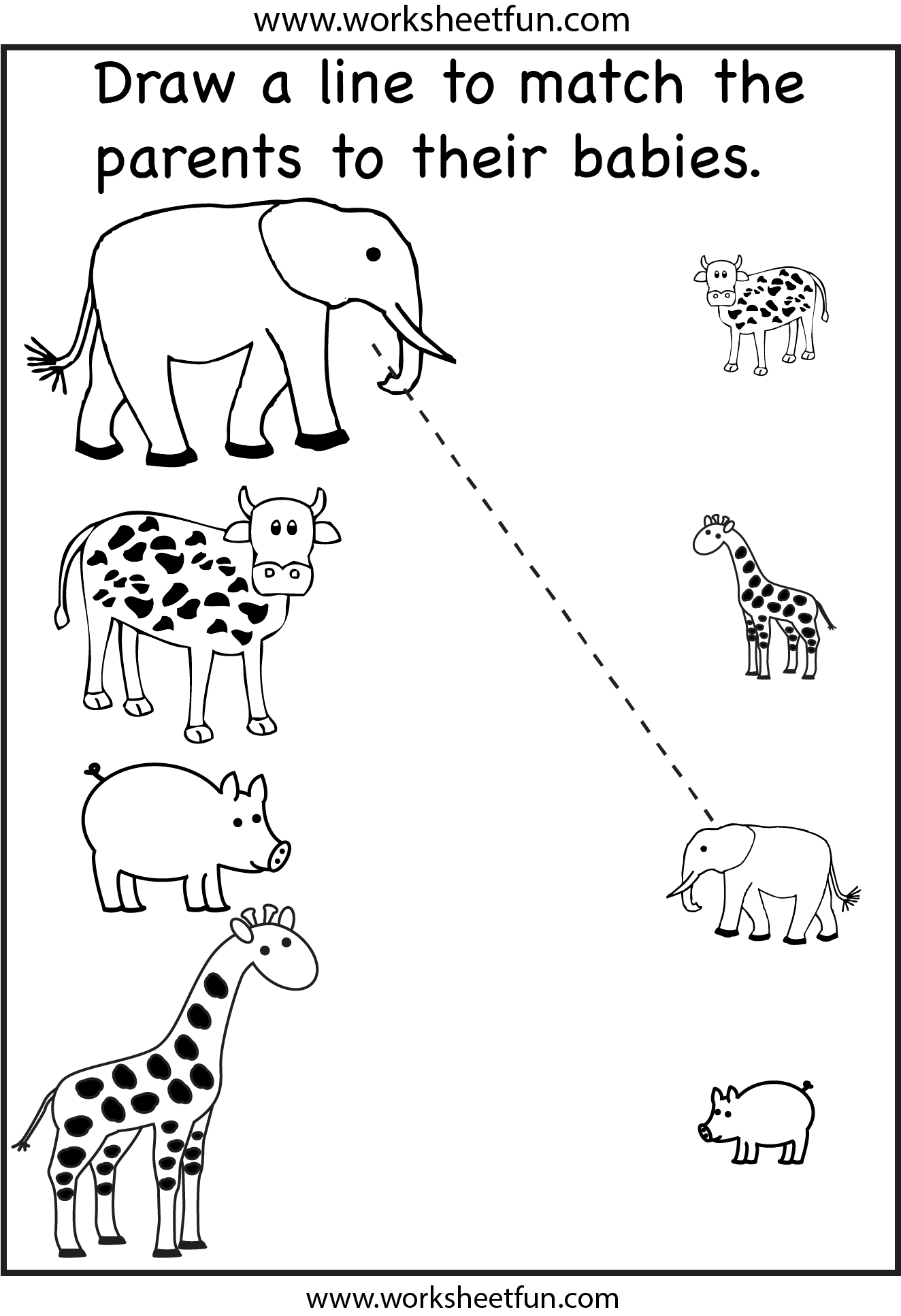 Animal Parents and Babies – Match the Parents – 2 Worksheets ...