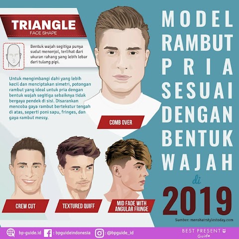 potongan rambut pria oval face