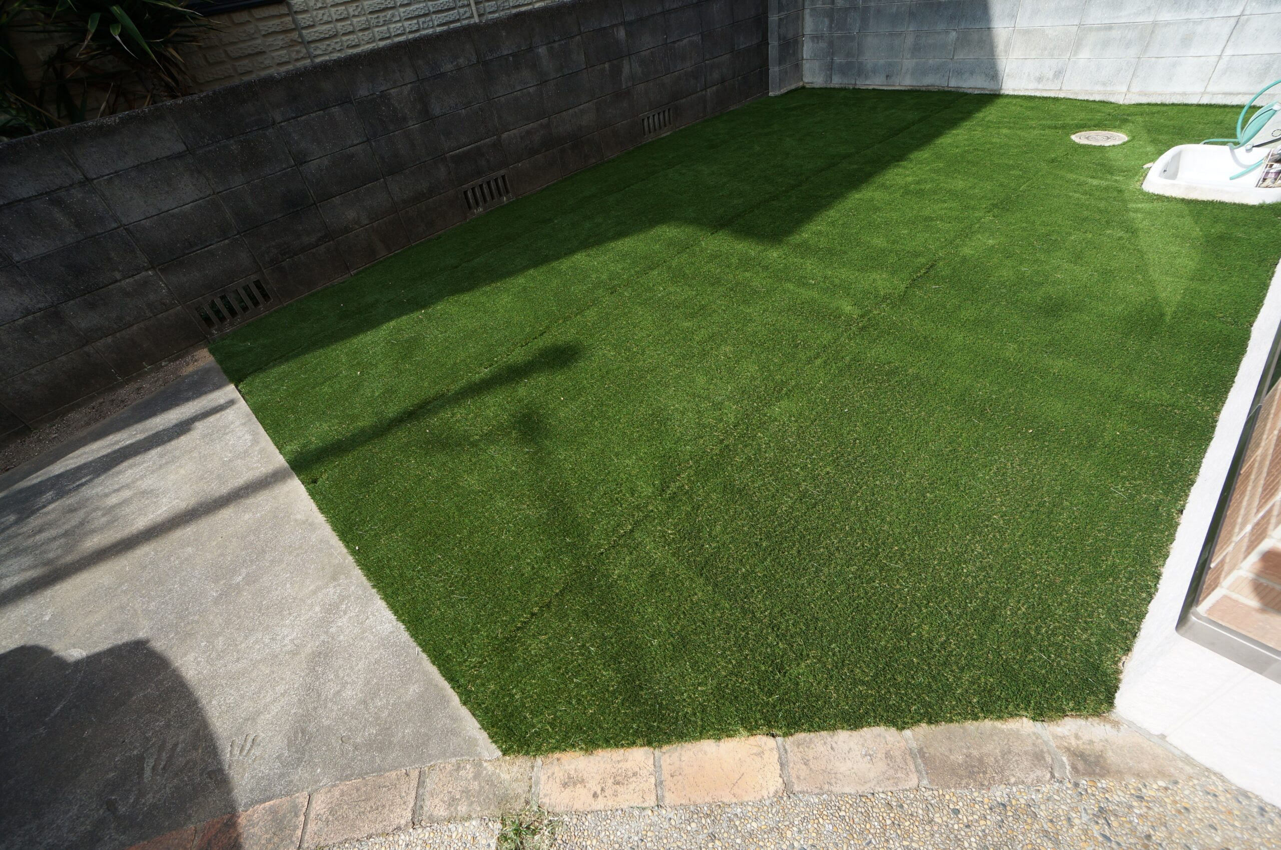 倉敷市 防草シート 人工芝