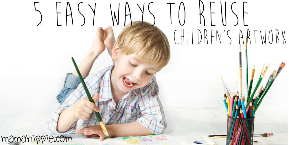 Children love to create artwork, whether drawing, painting, or coloring. Parents can't keep every drawing, but throwing them away seems like such a waste. Here are 5 Easy ways to reuse children's drawings and keep them out of a landfill.