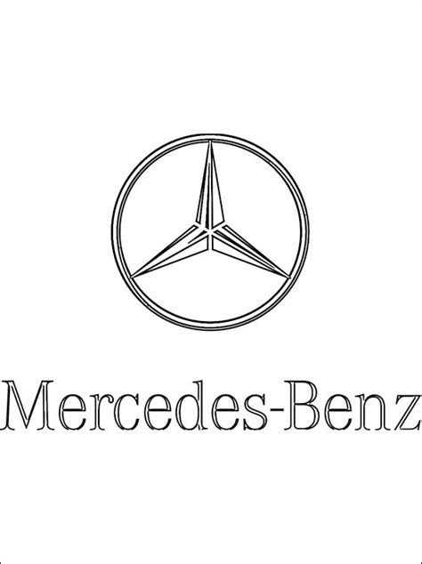 dibujo de logo mercedes benz  colorear dibujos  colorear