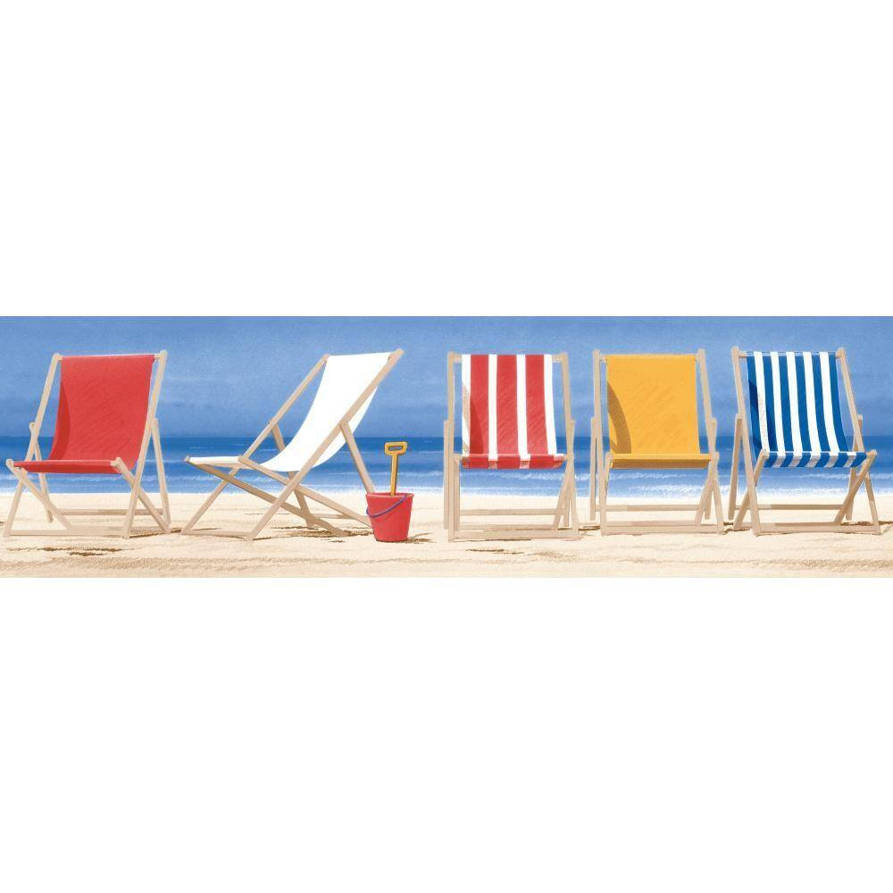 York Wallcoverings Inspired By Color Beach Chairs  