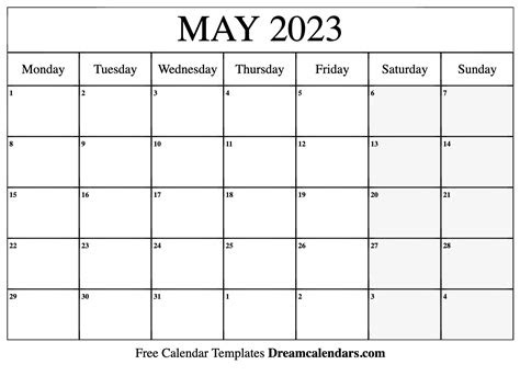  may 2023 calendar free blank printable with holidays