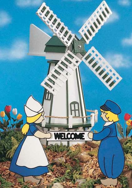 19-W1350 - Dutch Windmill Woodworking Plan 