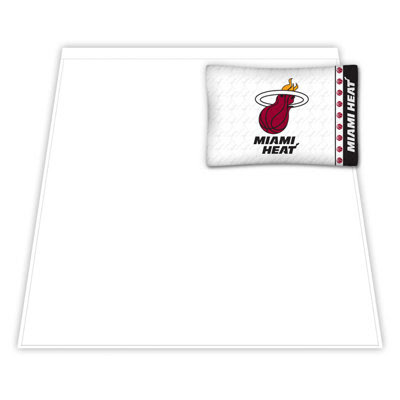 Sports Coverage Miami Heat Micro Fiber Sheet Set | Wayfair