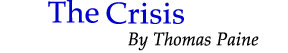 The Crisis by Thomas Paine