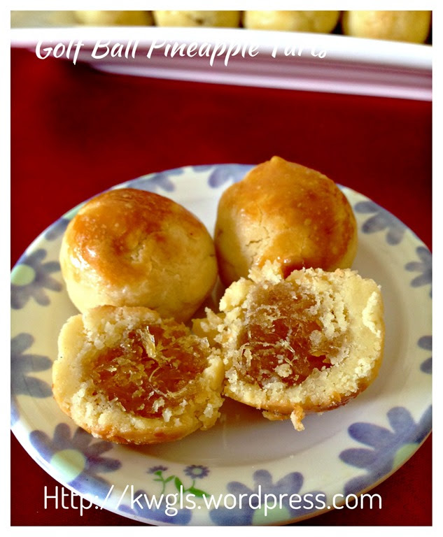 Golf Ball Pineapple Tarts aka Pineapple Jam balls or 