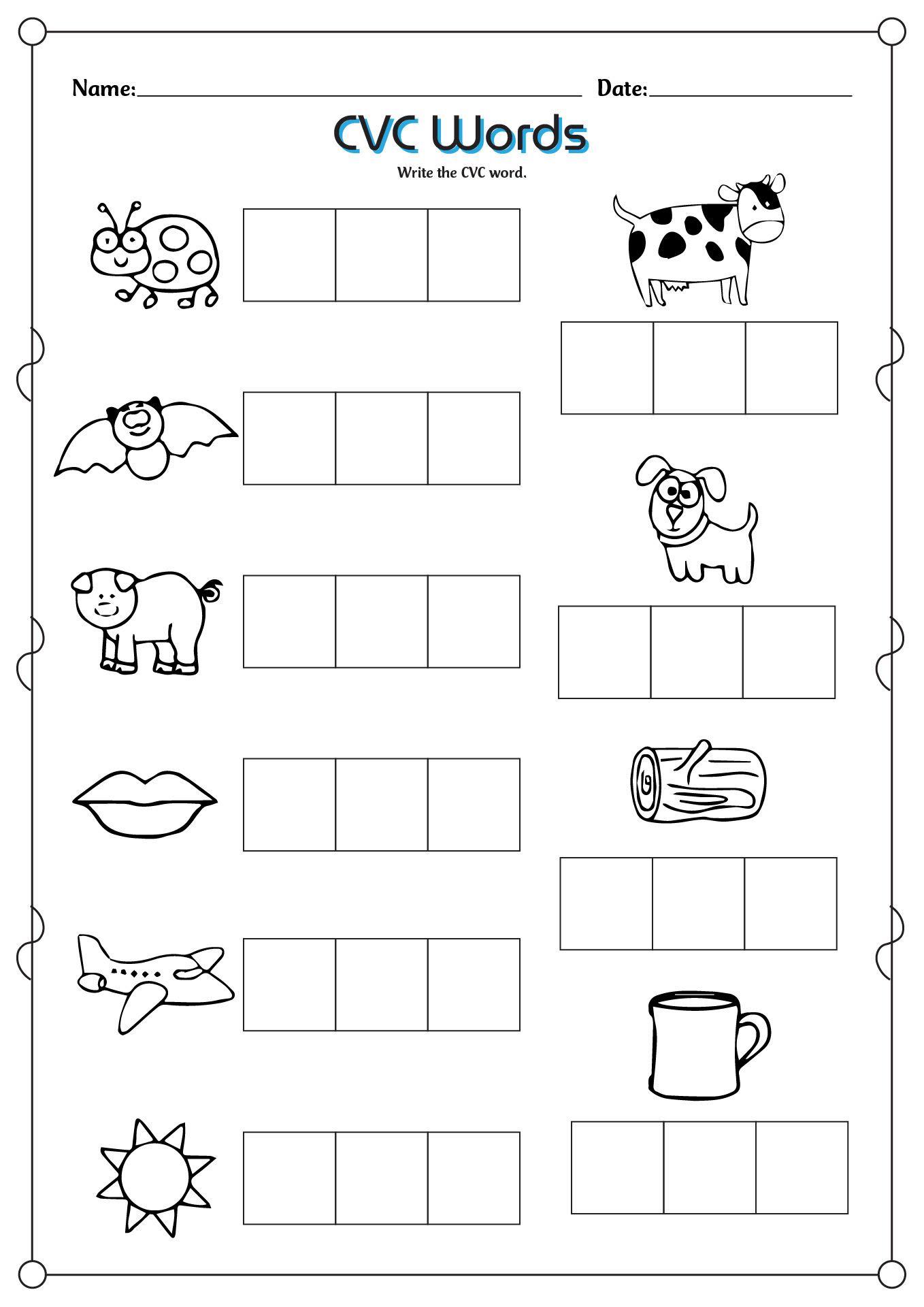 19 best images of missing middle worksheet middle vowel