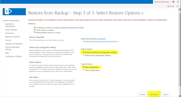 09 Restore Options