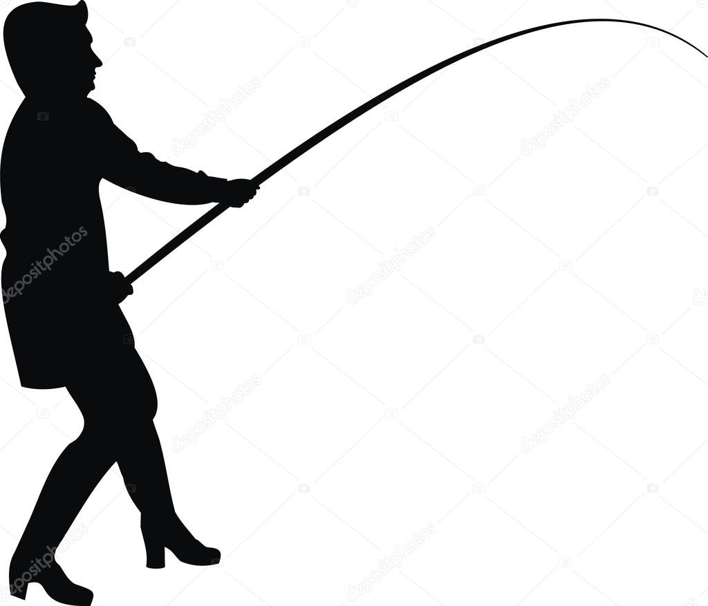 Download clipart silhouette of girl fishing - Clipground
