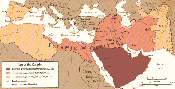 Age of the Caliphs.  Map by the United States Government