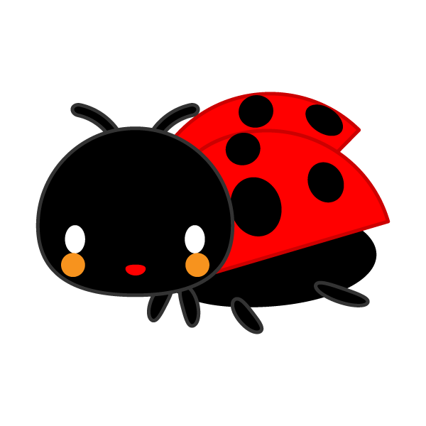 ソフトタッチでかわいいてんとう虫の無料イラスト 商用フリー オイデ43