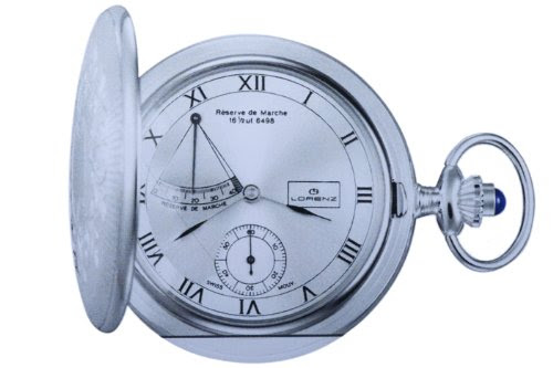 Lorenz Men's 024765AA Mechanical Silver Pocket Watch