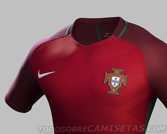 ポルトガル代表 ユーロ16用 Nike新ユニフォーム ホーム アウェイ 発表 アウェイモデルは同国史上初めてグリーンを採用 Football Shirts Voltage Com サッカー各国代表 クラブユニフォーム