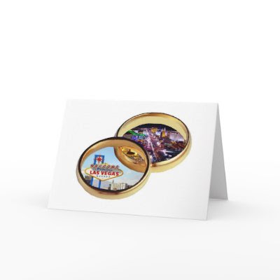Las Vegas Wedding Rings Card