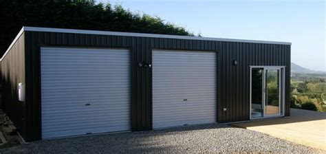 double flat roof garage  sleepout garage exterior