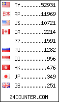 visitors by country counter