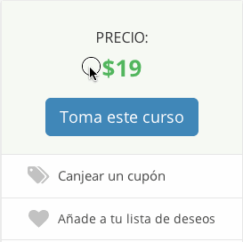 Añade cualquier curso a tu lista de deseos