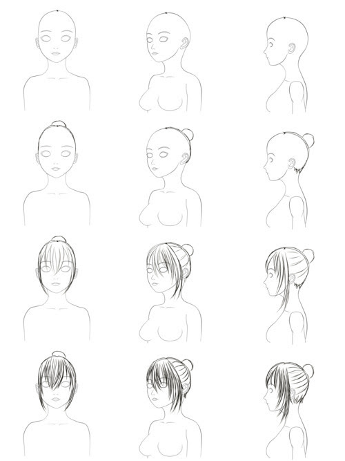 Tumblr Drawing Hair Step by Step