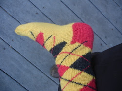Tartan Argyle sock heel