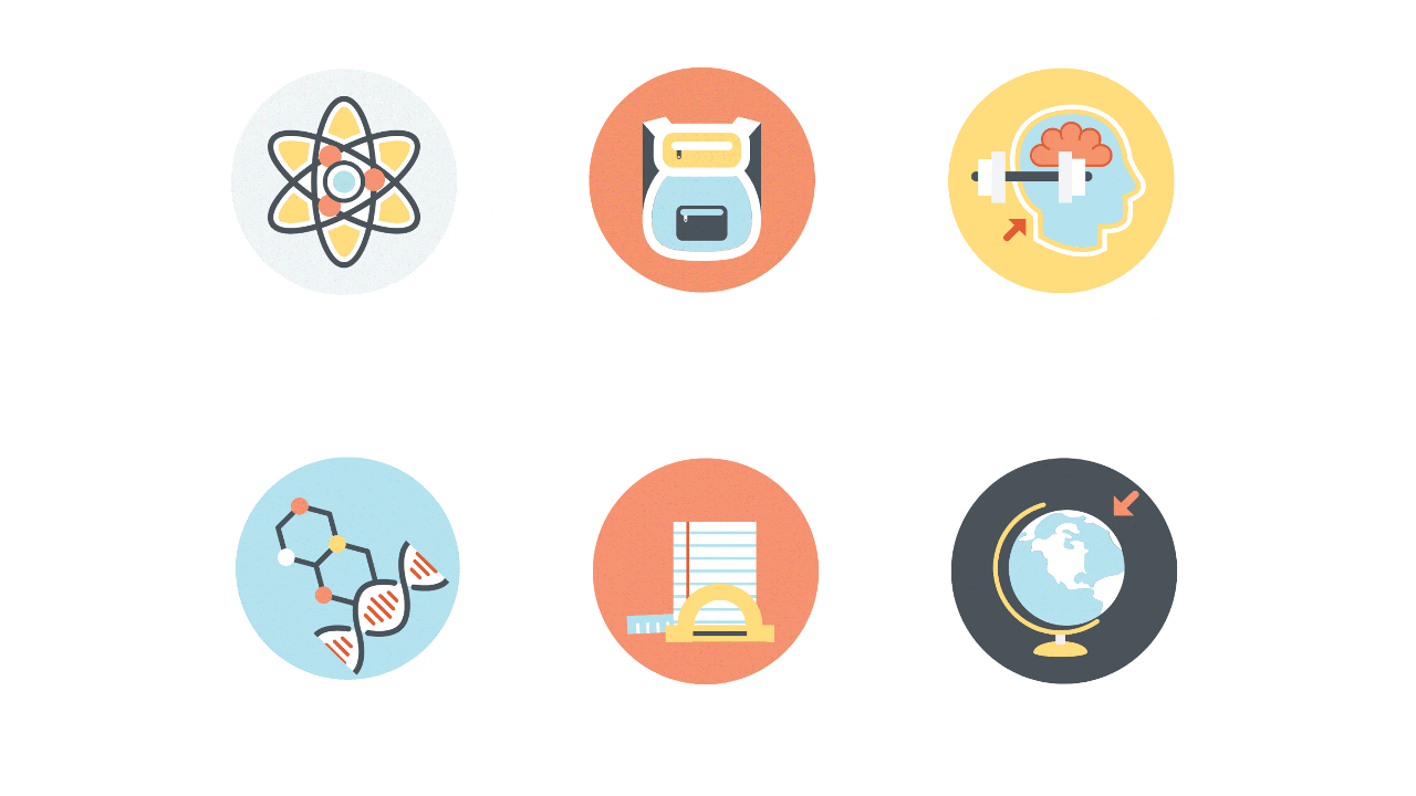 School Essentials And Education Animated Gif Icon Pack Discover Template