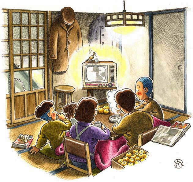 イラスト 昭和の子供たち テレビ 力道山