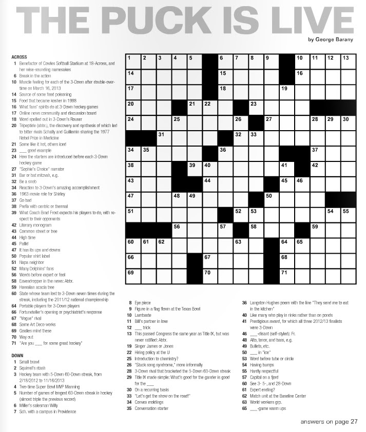 Download Crossword Puzzles By George Barany And Friends